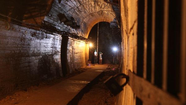 A view of a tunnel and shelter approximately 50 meters under Ksiaz Castle that the Nazis were building for Hitler’s safety and that were part of a giant system of tens of kilometers of tunnels. in Walbrzych, Poland A view of a tunnel and shelter approximately 50 meters under Ksiaz Castle that the Nazis were building for Hitler’s safety and that were part of a giant system of tens of kilometers of tunnels. in Walbrzych, Poland - Sputnik International
