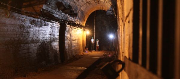 A view of a tunnel and shelter approximately 50 meters under Ksiaz Castle that the Nazis were building for Hitler’s safety and that were part of a giant system of tens of kilometers of tunnels. in Walbrzych, Poland - Sputnik International