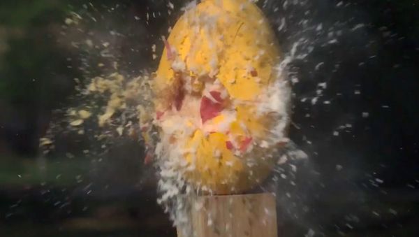 POTATO GUN vs. WATERMELON in SLOW MOTION - Smarter Every Day 155 - Sputnik International