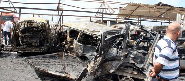 People inspect the damage after explosions hit the Syrian city of Tartous, in this handout picture provided by SANA on May 23, 2016. People inspect the damage after explosions hit the Syrian city of Tartous, in this handout picture provided by SANA on May 23, 2016. - Sputnik International