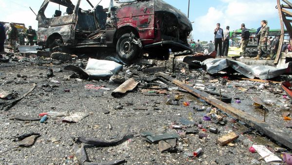 Syrians gather at the site of multiple bombings that left tens dead in the northern coastal city of Jableh, between Latakia and Tartus - Sputnik International