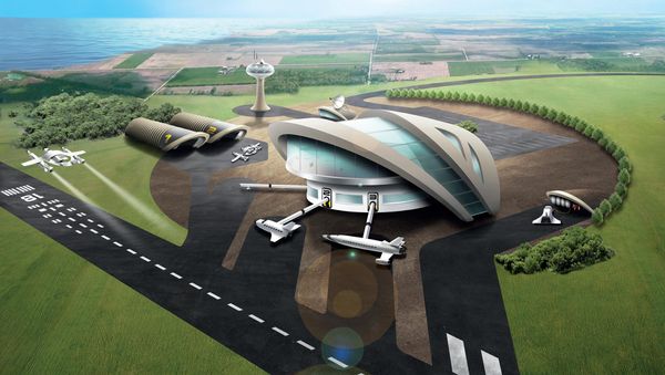 Artist impression of Newquay potential Spaceport - Sputnik International