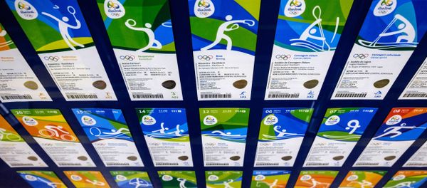 View of tickets for the Rio 2016 Olympic and Paralympic games as their design is revealed in Rio de Janeiro, Brazil, on May 20, 2016 - Sputnik International