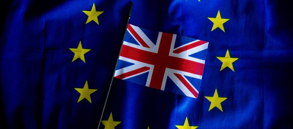 This photo illustration created on May 20, 2016 in Lille shows the flags of the European Union and the United Kingdom This photo illustration created on May 20, 2016 in Lille shows the flags of the European Union and the United Kingdom - Sputnik International
