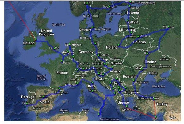 Rough outline of Tavares' route through Europe. Rough outline of Tavares' route through Europe. - Sputnik International