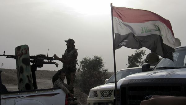 Iraqi government forces and affiliated militias prepare for combat with Daesh outside of Fallujah. - Sputnik International