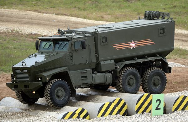 A Typhoon-U enhanced protection armored vehicle at the ARMY 2015 International Military-Technical Forum A Typhoon-U enhanced protection armored vehicle at the ARMY 2015 International Military-Technical Forum - Sputnik International