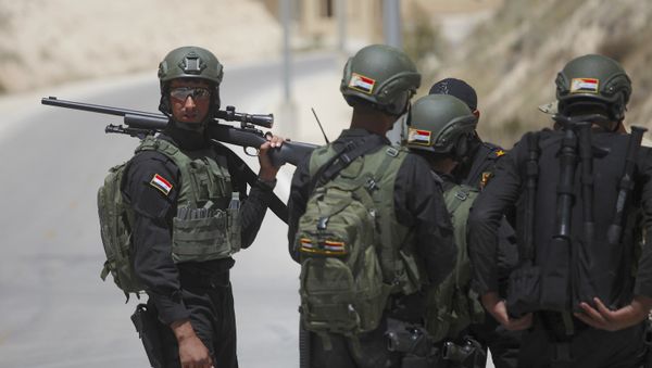 Members of the Iraqi military team get ready to compete during the 6th annual Warrior Competition at King Abdullah Special Operations Training Center, (KASOTC), in Amman, Jordan. File photo. - Sputnik International