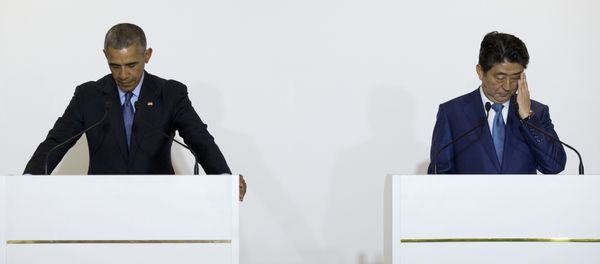 President Barack Obama and Prime Minister Shinzo Abe at a press conference in Japan on May 25, 2016 President Barack Obama and Prime Minister Shinzo Abe at a press conference in Japan on May 25, 2016 - Sputnik International