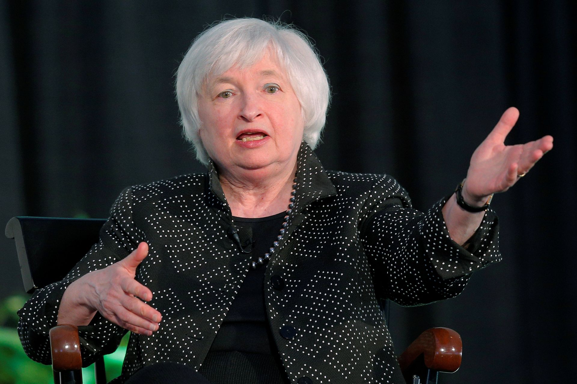 Federal Reserve Chair Janet Yellen speaks at the Radcliffe Institute for Advanced Studies at Harvard University in Cambridge, Massachusetts, U.S. May 27, 2016 - Sputnik International, 1920, 23.09.2021