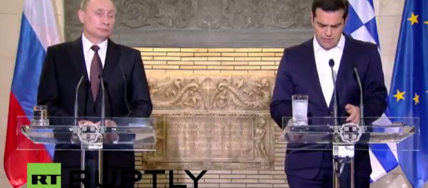 Russian President Putin, Greek PM Tsipras Hold Joint Press Conference Russian President Putin, Greek PM Tsipras Hold Joint Press Conference - Sputnik International