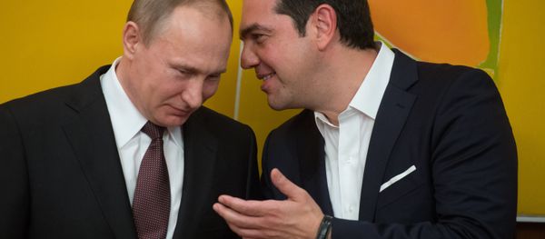 May 27, 2016. Russian President Vladimir Putin and Greek Prime Minister Alexis Tsipras following Russian-Greek talks in Athens. - Sputnik International