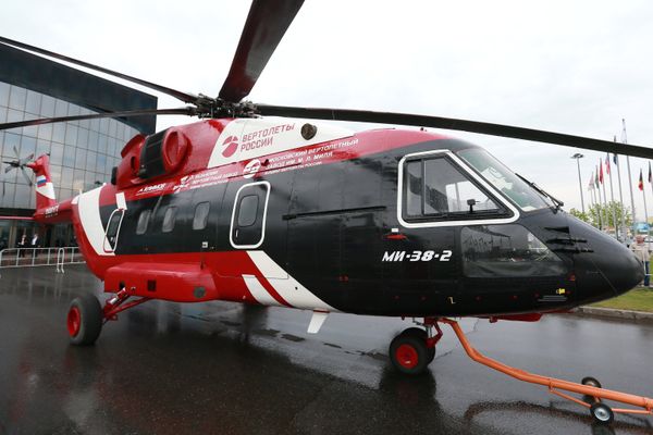 MI-38-2 helicopter at the 9th International HeliRussia helicopter industry exhibition 2016. - Sputnik International