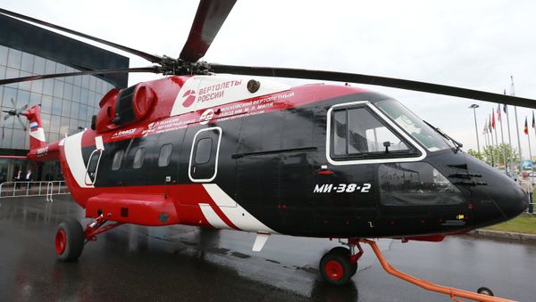 MI-38-2 helicopter at the 9th International HeliRussia helicopter industry exhibition 2016. - Sputnik International