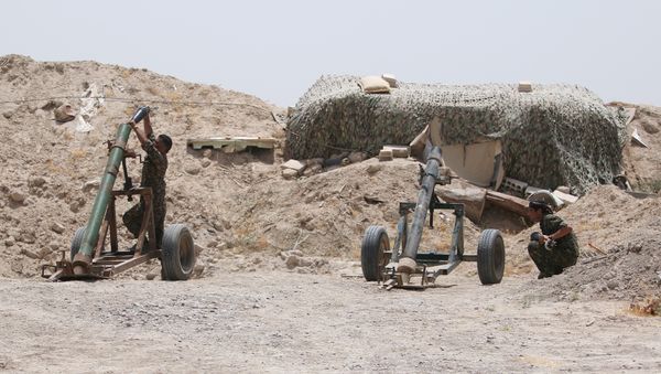 Fighters of the Syria Democratic Forces prepare to fire a mortar shell towards positions held by Islamic State fighters in northern province of Raqqa. Fighters of the Syria Democratic Forces prepare to fire a mortar shell towards positions held by Islamic State fighters in northern province of Raqqa. - Sputnik International