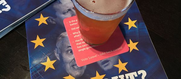 Brexit themed beermats and magazines in JD Wetherspoon's pub, Edinburgh, Scotland. Brexit themed beermats and magazines in JD Wetherspoon's pub, Edinburgh, Scotland. - Sputnik International
