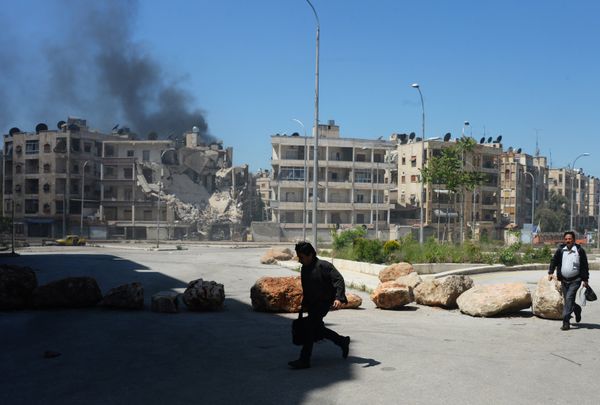 Militants shell a district in Aleppo Militants shell a district in Aleppo - Sputnik International