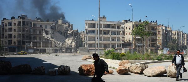Militants shell a district in Aleppo Militants shell a district in Aleppo - Sputnik International