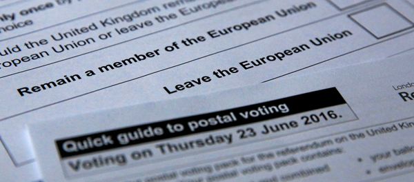 Illustration picture of postal ballot papers June 1, 2016 in London ahead of the June 23 Brexit referendum when voters will decide whether Britain will remain in the European Union - Sputnik International