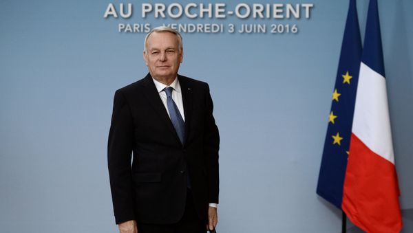 French Foreign Minister Jean-Marc Ayrault arrives to host an international and interministerial conference in a bid to revive the Israeli-Palestinian peace process, in Paris, France, June 3, 2016 French Foreign Minister Jean-Marc Ayrault arrives to host an international and interministerial conference in a bid to revive the Israeli-Palestinian peace process, in Paris, France, June 3, 2016 - Sputnik International