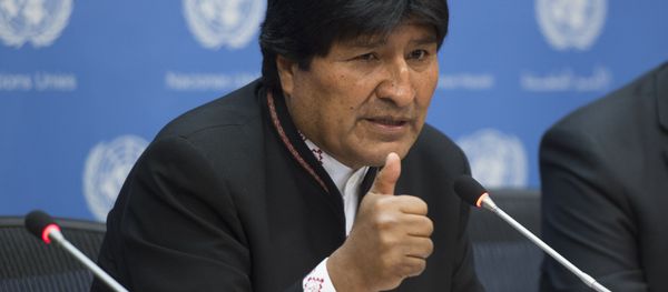 Bolivian President Evo Morales speaks to members of the media April 21, 2016 at the United Nations in New York Bolivian President Evo Morales speaks to members of the media April 21, 2016 at the United Nations in New York - Sputnik International