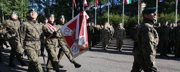 The Honorary Company of the Polish army walks in front of troops that will take part in major international Anakonda-14 defense exercise during the opening ceremony at the National Defense Academy in Warsaw-Rembertow district, Wednesday, Sept. 24, 2014 The Honorary Company of the Polish army walks in front of troops that will take part in major international Anakonda-14 defense exercise during the opening ceremony at the National Defense Academy in Warsaw-Rembertow district, Wednesday, Sept. 24, 2014 - Sputnik International