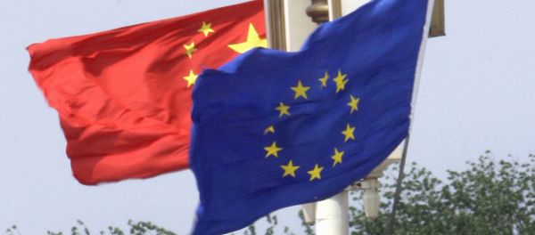 Flags of European Union and China Flags of European Union and China - Sputnik International