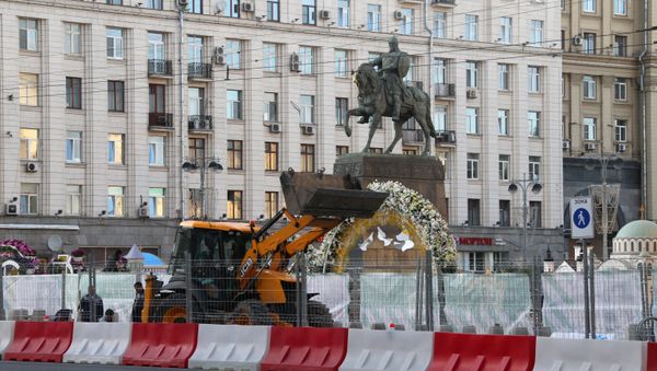 Tverskaya Street in Moscow undergoes reconstruction Tverskaya Street in Moscow undergoes reconstruction - Sputnik International