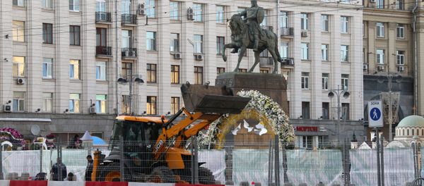 Tverskaya Street in Moscow undergoes reconstruction Tverskaya Street in Moscow undergoes reconstruction - Sputnik International