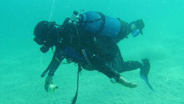 A diver inspects what was thought to be an underwater ‘lost city’ in the waters of the Greek island Zakynthos. - Sputnik International