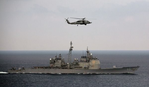 The USS Normady sails in the Bay of Bengal during Exercise Malabar 2015, some 152 miles off eastern coast of Chennai, India The USS Normady sails in the Bay of Bengal during Exercise Malabar 2015, some 152 miles off eastern coast of Chennai, India - Sputnik International