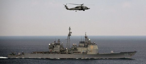 The USS Normady sails in the Bay of Bengal during Exercise Malabar 2015, some 152 miles off eastern coast of Chennai, India The USS Normady sails in the Bay of Bengal during Exercise Malabar 2015, some 152 miles off eastern coast of Chennai, India - Sputnik International