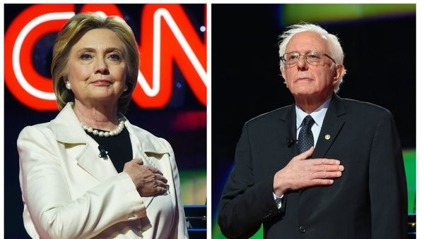 This two-picture combination shows US Democratic presidential candidates Hillary Clinton (L) and Bernie Sanders This two-picture combination shows US Democratic presidential candidates Hillary Clinton (L) and Bernie Sanders - Sputnik International
