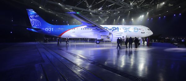 Presentation of MC-21-300 mid-range aircraft at the Irkutsk Aircraft Plant (Irkut Corporation) Presentation of MC-21-300 mid-range aircraft at the Irkutsk Aircraft Plant (Irkut Corporation) - Sputnik International