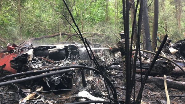 Su-27 fighter jet crash site near Moscow - Sputnik International