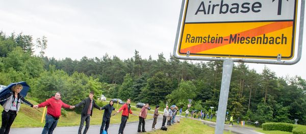 Activists attend a rally Stop-Ramstein on the road leading to US Air Force Base in Ramstein-Miesenbach on June 11, 2016 Activists attend a rally Stop-Ramstein on the road leading to US Air Force Base in Ramstein-Miesenbach on June 11, 2016 - Sputnik International