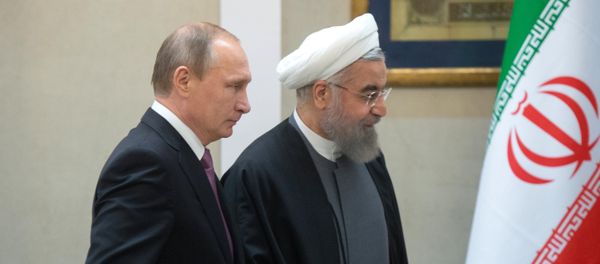 Russian President Vladimir Putin and President of the Islamic Republic of Iran Hassan Rouhani at a news conference following the Russian-Iranian talks in Tehran.file photo Russian President Vladimir Putin and President of the Islamic Republic of Iran Hassan Rouhani at a news conference following the Russian-Iranian talks in Tehran.file photo - Sputnik International