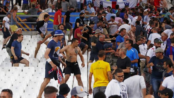 Football Soccer - England v Russia - EURO 2016 - Group B - Stade Vélodrome, Marseille, France - 11/6/16 Fans clash in the stadium after the game - Sputnik International