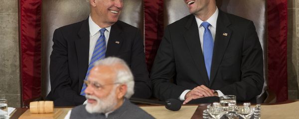 Vice President Joe Biden and House Speaker Paul Ryan of Wis., laugh as Indian Prime Minister Narendra Modi addresses a joint meeting of Congress on Capitol Hill in Washington, Wednesday, June 8, 2016. Vice President Joe Biden and House Speaker Paul Ryan of Wis., laugh as Indian Prime Minister Narendra Modi addresses a joint meeting of Congress on Capitol Hill in Washington, Wednesday, June 8, 2016. - Sputnik International
