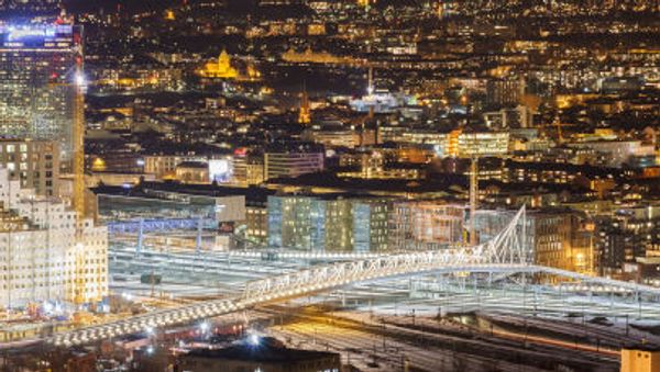 The bridge over the railway. Oslo, Norway. - Sputnik International