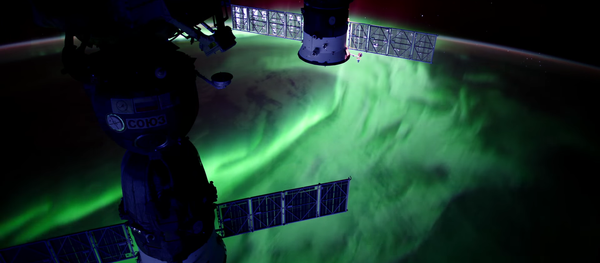 This still shows a stunning aurora captured from the International Space Station. This still shows a stunning aurora captured from the International Space Station. - Sputnik International