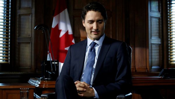 Canada's Prime Minister Justin Trudeau pauses before the start of an interview with Reuters on Parliament Hill in Ottawa, Ontario, Canada, May 19, 2016. Canada's Prime Minister Justin Trudeau pauses before the start of an interview with Reuters on Parliament Hill in Ottawa, Ontario, Canada, May 19, 2016. - Sputnik International