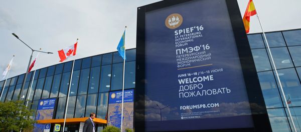 Preparations for St. Petersburg International Economic Forum's opening Preparations for St. Petersburg International Economic Forum's opening - Sputnik International