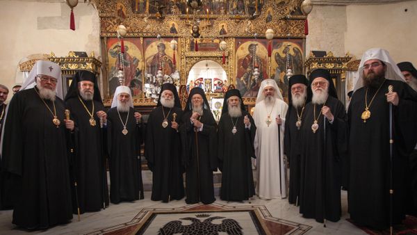 In this Friday, June 17, 2016 photo released by Holy and Great Council, leaders of ten Orthodox churches pose for a family picture at the Orthodox Academy of the Greek island of Crete In this Friday, June 17, 2016 photo released by Holy and Great Council, leaders of ten Orthodox churches pose for a family picture at the Orthodox Academy of the Greek island of Crete - Sputnik International
