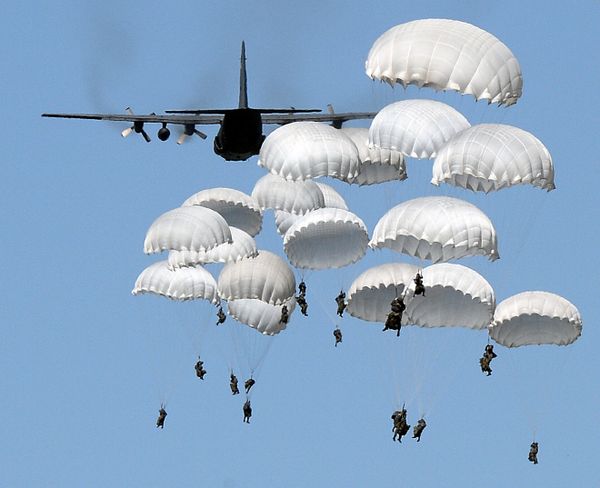 Polish troops land with parachutes at the military compound near Torun, central Poland, on June 7, 2016, as part of the NATO Anaconda-16 military exercise Polish troops land with parachutes at the military compound near Torun, central Poland, on June 7, 2016, as part of the NATO Anaconda-16 military exercise - Sputnik International