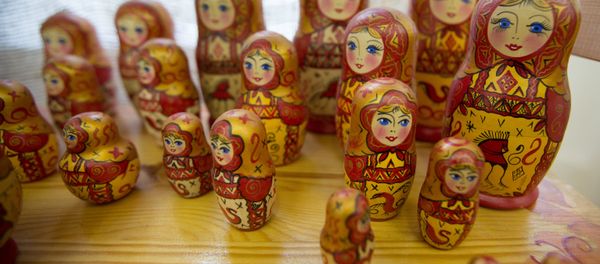A Russian matrioshka dolls displayed in the Cultural-Entertainment Complex Kremlin in Izmailovo A Russian matrioshka dolls displayed in the Cultural-Entertainment Complex Kremlin in Izmailovo - Sputnik International