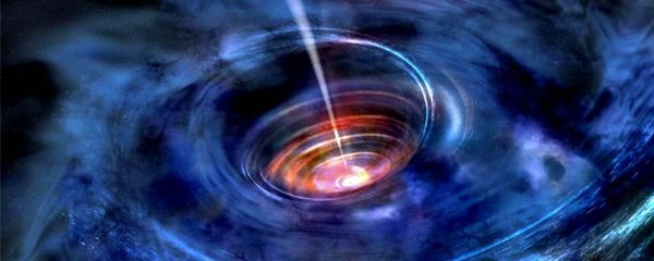 In this artist's rendering, a thick accretion disk has formed around a supermassive black hole following the tidal disruption of a star that wandered too close. - Sputnik International