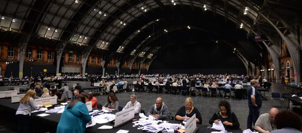 Counting votes in the UK referendum on EU membership, in Manchester Counting votes in the UK referendum on EU membership, in Manchester - Sputnik International