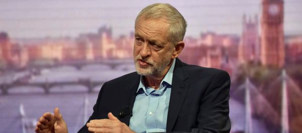 Britain's opposition Labour Party leader Jeremy Corbyn is seen speaking on the BBC's Andrew Marr Show in this photograph received via the BBC in London, Britain June 19, 2016 - Sputnik International