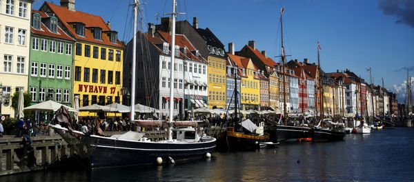Boats are docked in a canal in Copenhagen, on September 16, 2011 - Sputnik International